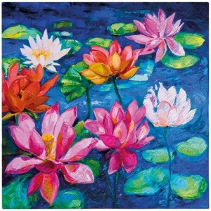 Serwetki 33x33 Lilie wodne 20szt