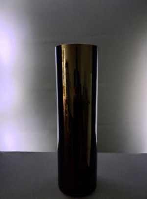 Wazon szklany CYLINDER czarny 15x15x50 cm szlif