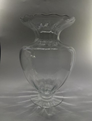 Wazon szklany PUCHAR optyk 21x21x33 cm