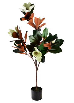 VIRIDIS Sztuczny kwiat magnolia 15x14x120cm w doniczce