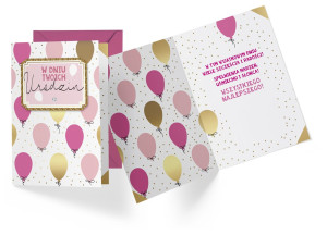 Karnet Urodziny (balony)DK-827