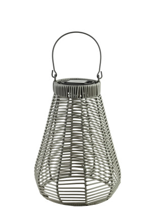 SOKKE GREY Lampion solarny 11,5x21x29/41cm
