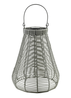 SOKKE GREY Lampion solarny 13x27x33/45cm