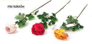 Kwiat sztuczny RANUNCULUS pojedyńczy62cm