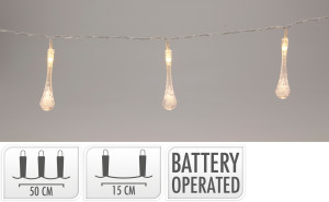 Łańcuch ŚWIETLNY LED KROPLE WODY