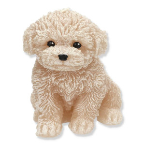 Świeca Figurka ANIMALS PIES PUDEL 13x13cm beżowa parafinowa