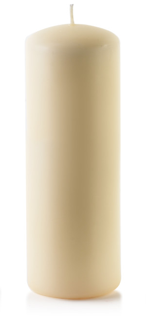 Świeca STANDARD KOLOR SŁUPEK 7x20cmkremowa