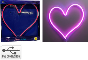NEON SERCE WANDDECO 34X32CM