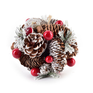 SANTA LILA Dekoracja kula do zawieszenia 12 cm