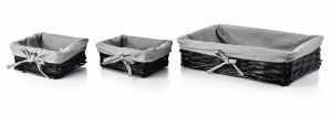 WILL Komplet 3 koszy XL:39x25x9/2xL 19x16x8 cm
