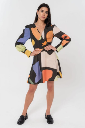 Sukienka Naomi z lyocellu, we wzory