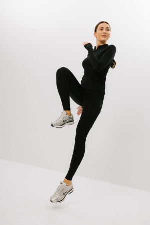 Legginsy Trail czarne wełniane
