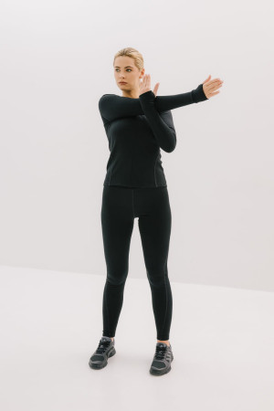 Extra Warm Trail legginsy sportowe wełniane, czarne