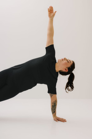 T-shirt Motion wełniany, czarny