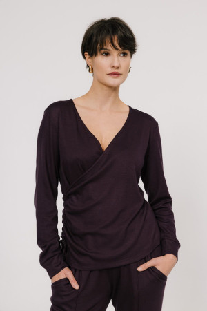 Bluzka Jet z modalu, bordowa