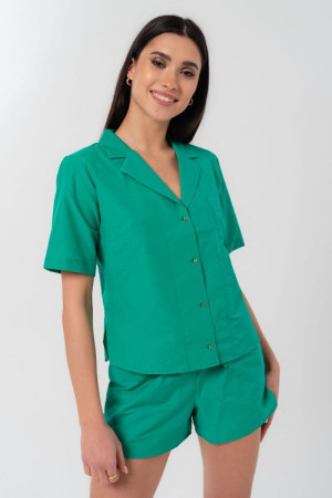 Koszula Grato bawełniana, zielona