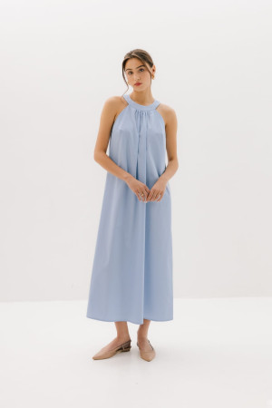 Sukienka bawełniana Riviera, niebieska