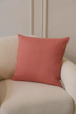 Poszewka duża Dreamy lniana, różowa