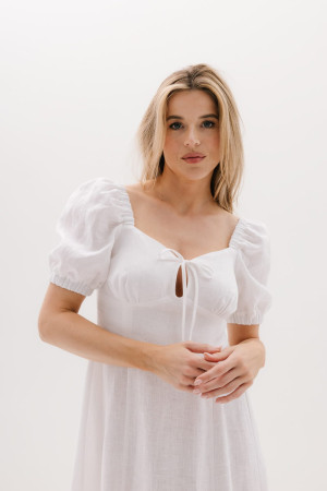 Sukienka Liberty lniana, biała