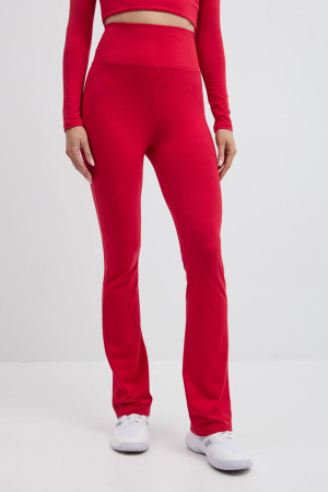 Legginsy bawełniane Moss, czerwone