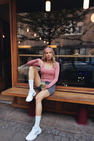 Bolerko bawełniane Num, różowe