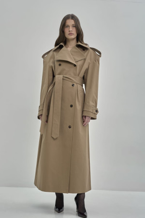 Trencz bawełniany Marlene, beżowy