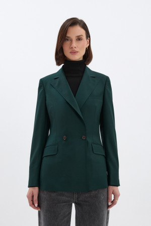 Marynarka Deep, wełniana, zielona