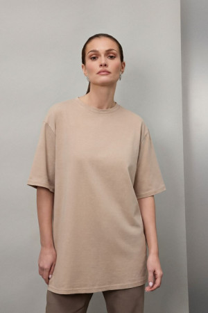 T-shirt Breeze - bawełniany, beżowy