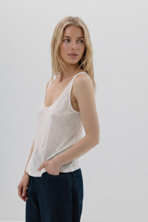 Top Lila wiskozowy, kremowy