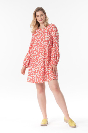 Sukienka Siv wiskozowo-bawełniana, w kwiaty