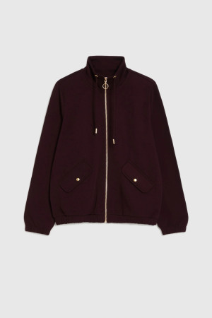 Rozpinana bluza burgundowa