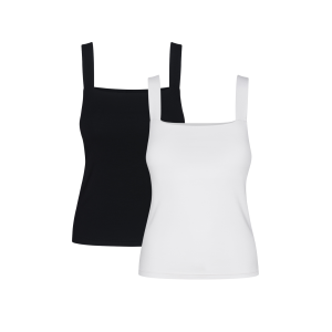Komplet 2 topów w kolorze białym i czarnym - 2-Pack Top Caro Milky and Black - sklep More'moi