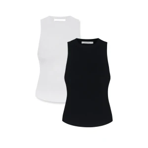 Komplet biały i czarny top - 2-Pack Top Kaan Off White and Black - sklep More'moi