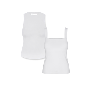 Komplet dwóch białych topów - Zestaw Top Kaan Off White and Caro Milky - sklep More'moi