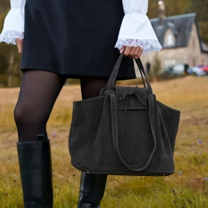Czekoladowa torba ze skóry naturalnej - Torebka Gigi Dark Mocha - sklep More'moi - Rozmiar: ONE SIZE