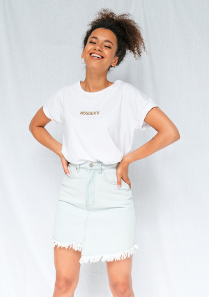 Base - T-shirt gold logo Biały
