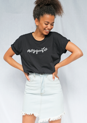 Base - T-shirt "Handwriting logo" Czarny
