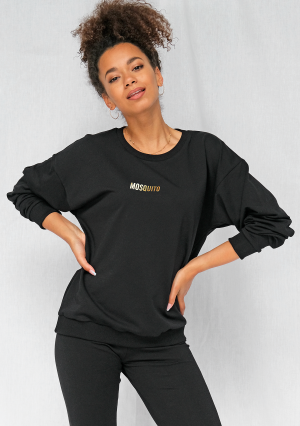 Basic - Bluza gold logo Czarna