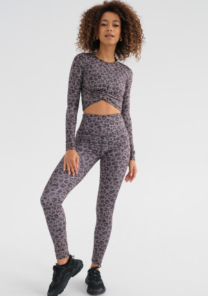 Hi Pure - Legginsy Grey Leopard