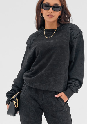 Tiffi - Bluza z efektem sprania Czarna