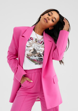 Zura - Marynarka damska oversize Fuksja