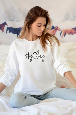 Bluza damska "stay classy" Biała