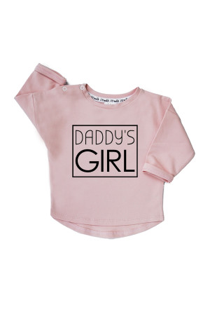 Bluza dziecięca "daddy's girl" Pudrowy Róż