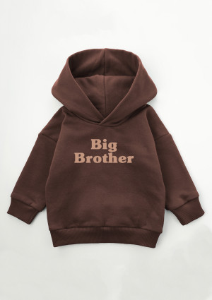 Bluza dziecięca z kapturem "Big brother" Brown