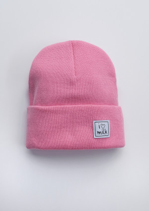 Dzianinowa Czapka dziecięca Pink