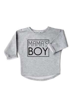 Bluza dziecięca "mama's boy" Szary Melanż