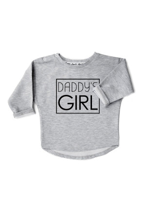 Bluza dziecięca "daddy's girl" Szary Melanż
