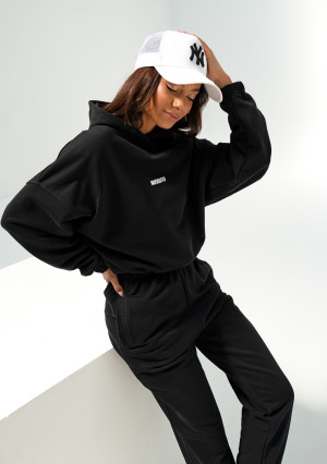 Icon - Bluza z kapturem i ściągaczem Black