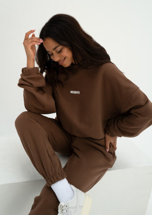 Icon - Bluza z kapturem i ściągaczem Choco Brown
