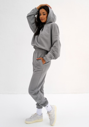 Icon - Bluza z kapturem i ściągaczem Gray Rock